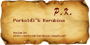 Porkoláb Kerubina névjegykártya